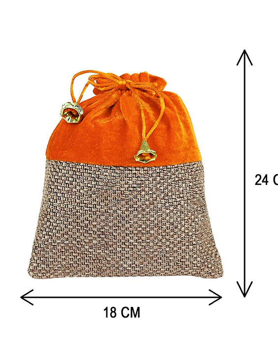 Velvet & Jute Potli bag (Pack Of 25 pcs)