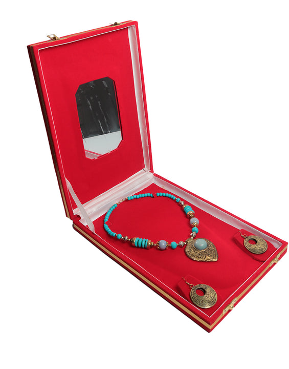 VELVET JEWELLERY SET BOX